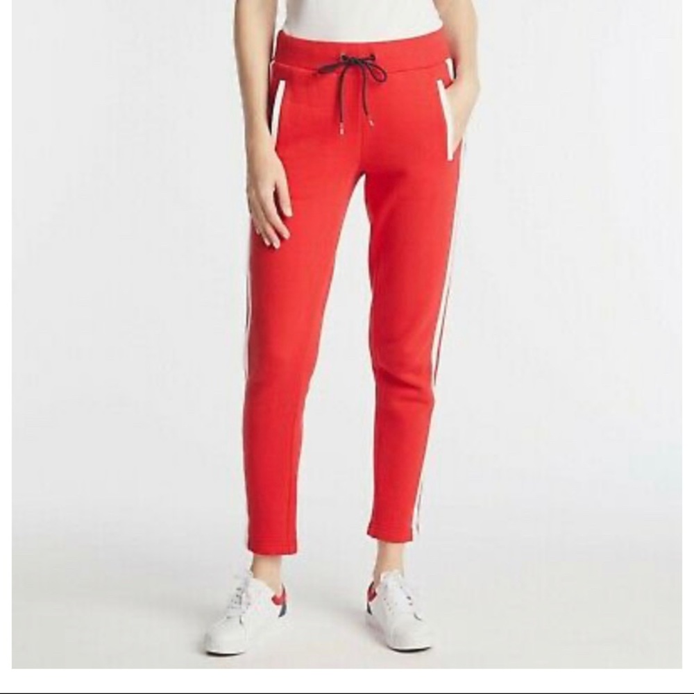 Nautica red white drawstring adjustable waist sweatpants sweat pant size small